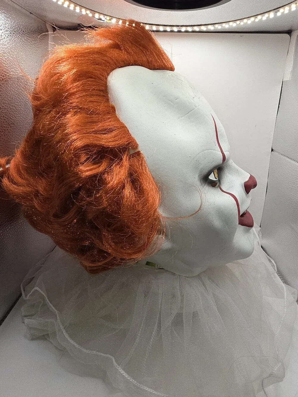 IT Clown Pennywise Adult Mask Collar Gloves Halloween Costume Stephen King Scary